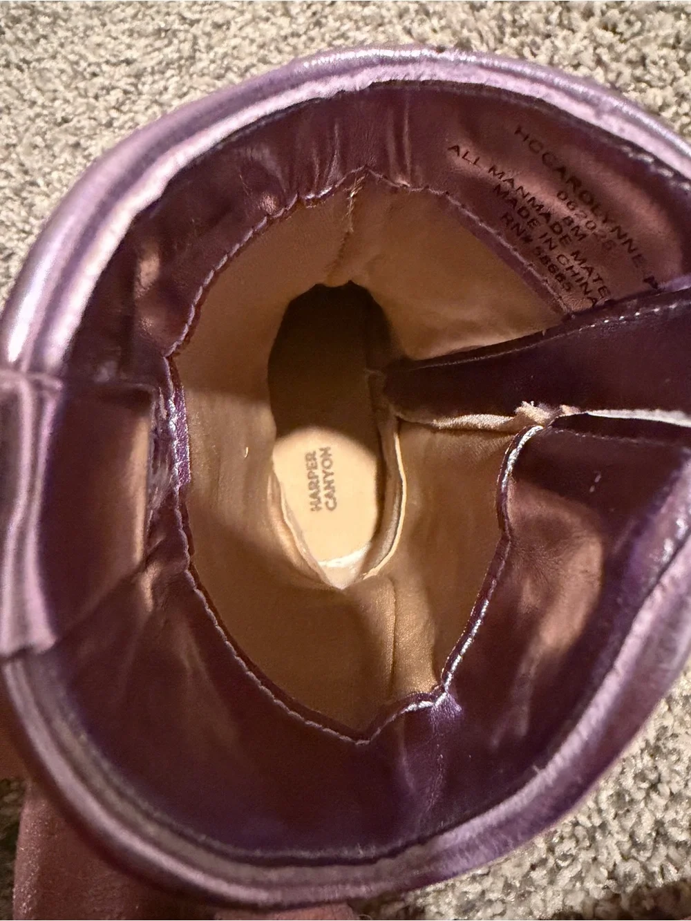 Metallic Purple toddler western Boots